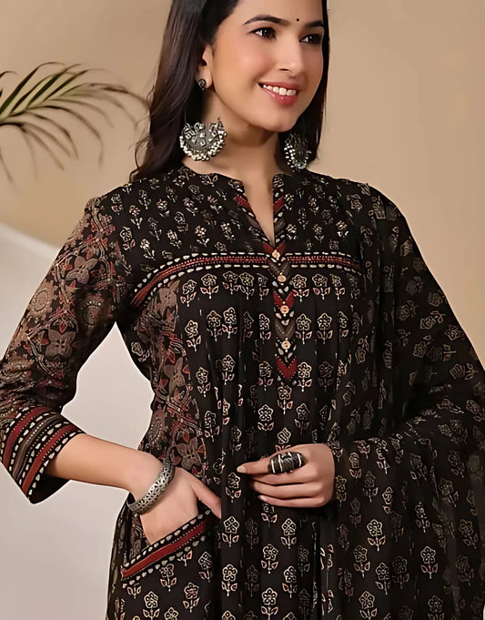 Anarkali Kurta Set With Dupatta Set For Women